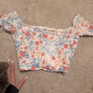Hollister floral off the shoulder top
